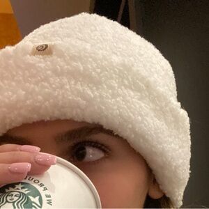 Rip Curl Cozy White Fleece Beanie